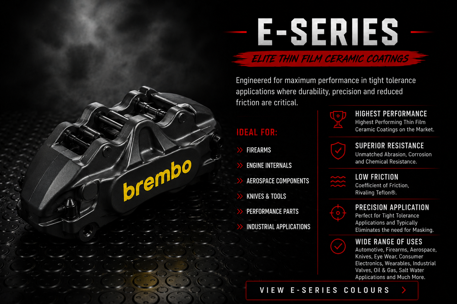 E-Series Cerakote information banner